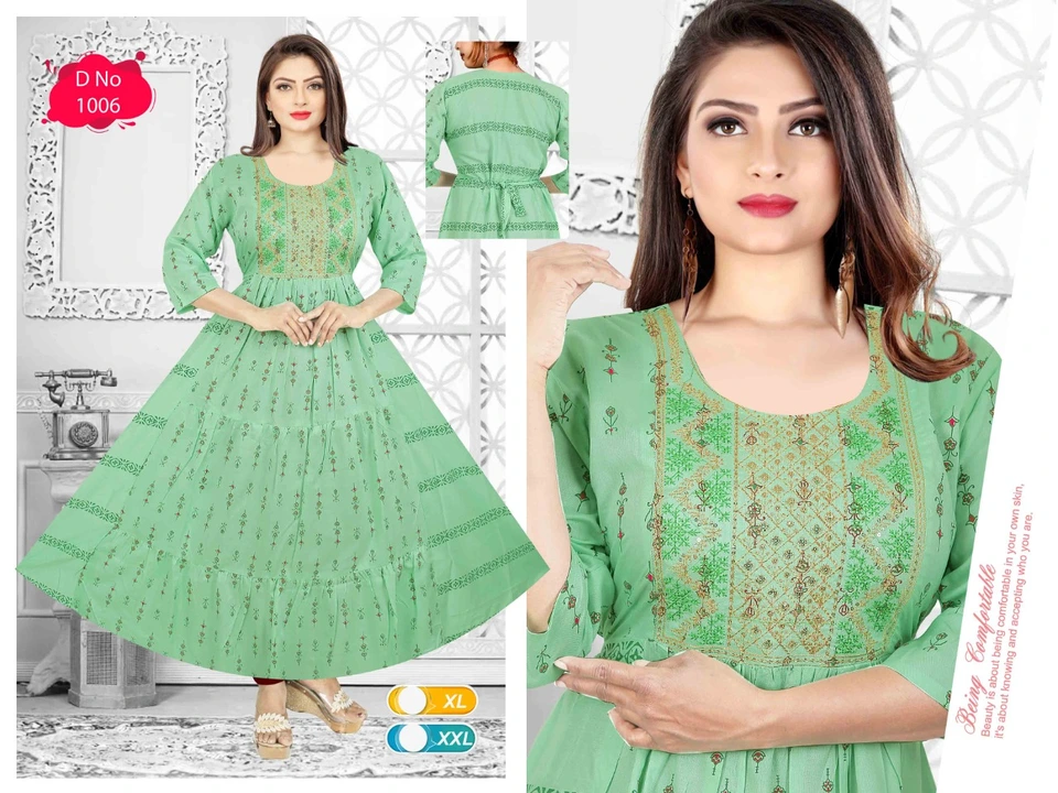 Embroidery work Kurtis  uploaded by H Kumar Manufacturer on 5/8/2024