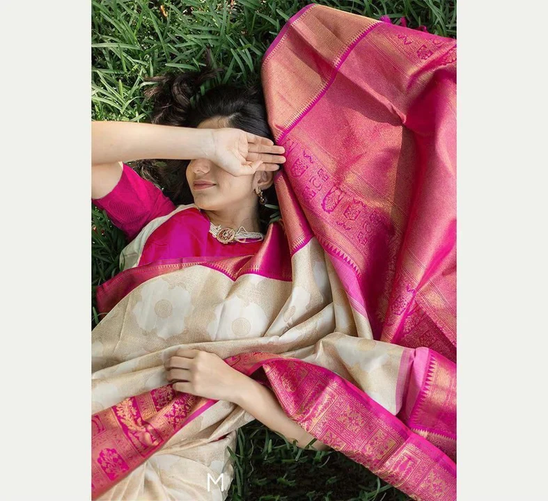 Saree Lichi Silk Cloth uploaded by Beluga Inventory on 2/11/2023