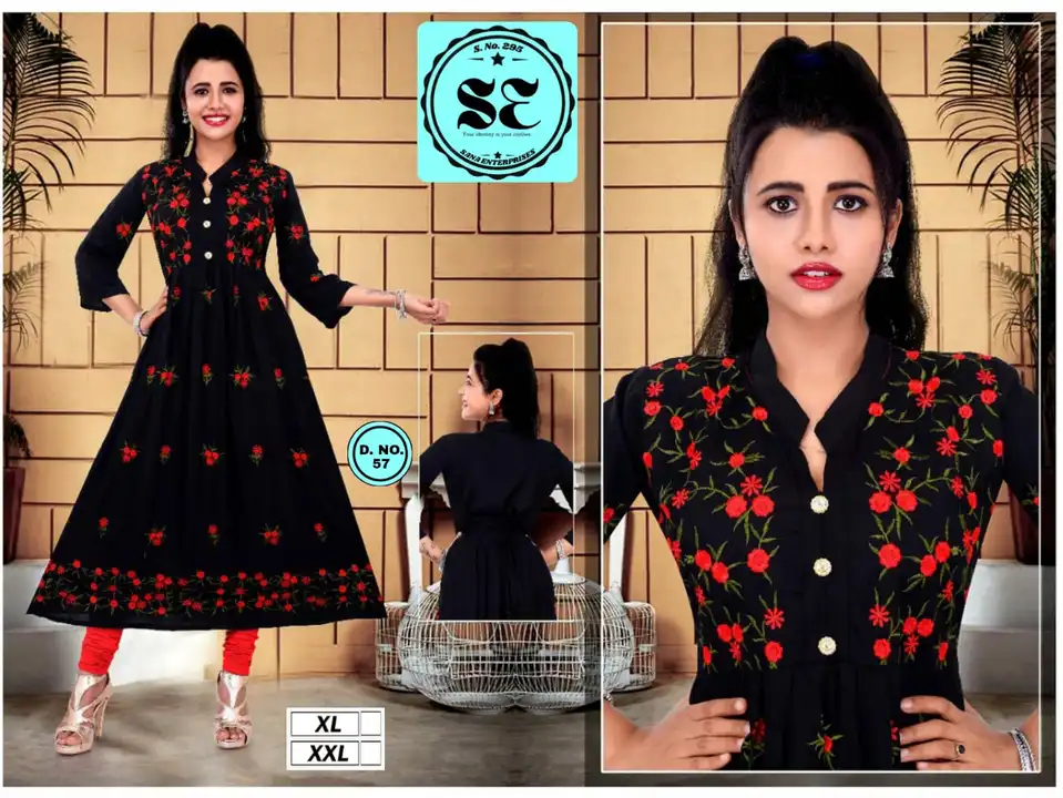 Embroidery work Kurtis  uploaded by H Kumar Manufacturer on 5/29/2024