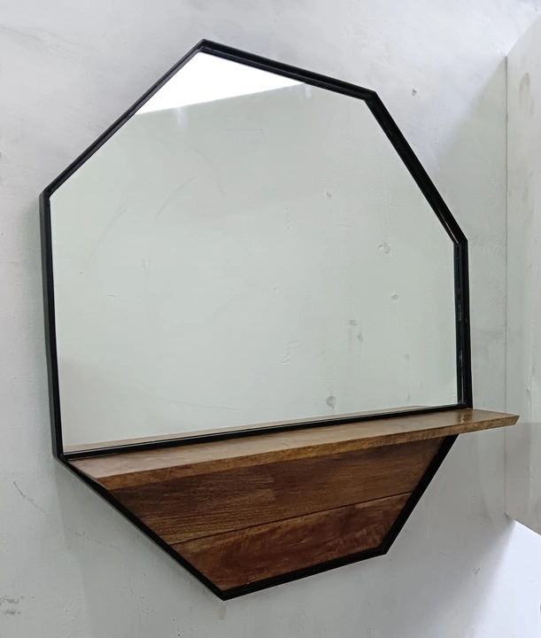 Iron & Wood Wall Mirror  uploaded by Blueteek Overseas on 5/31/2024