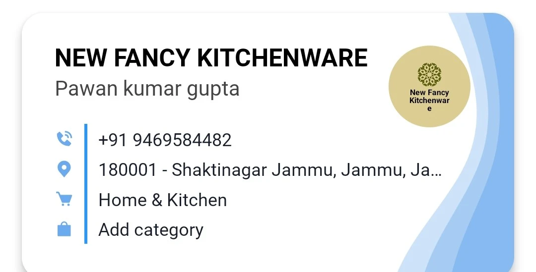 Visiting card store images of New fancy kitchenware