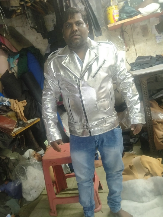 Lambskin silver leather jacket  uploaded by business on 2/11/2023