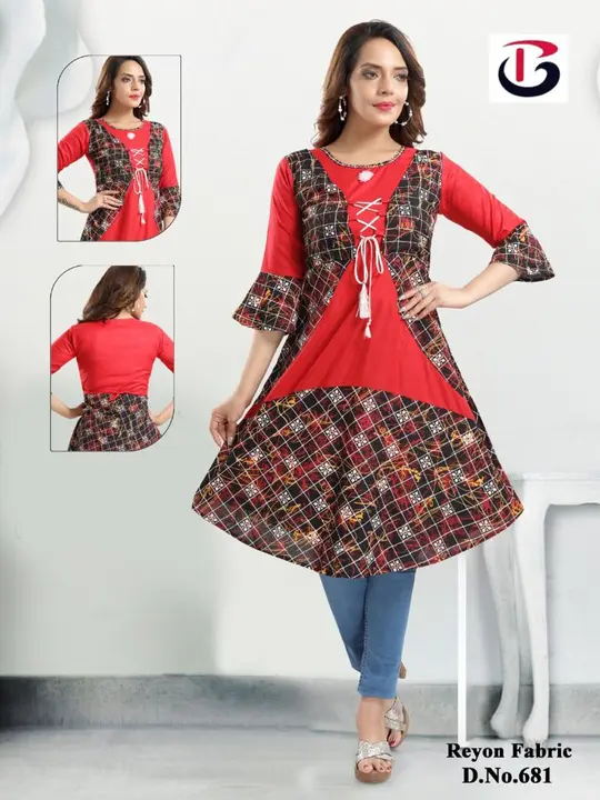 Kurti  uploaded by Woman Tops shirts kurtis western tops others on 2/12/2023