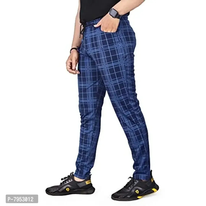 Diruno Men's Lycra Printed Checkered Track Pants uploaded by wholsale market on 2/12/2023