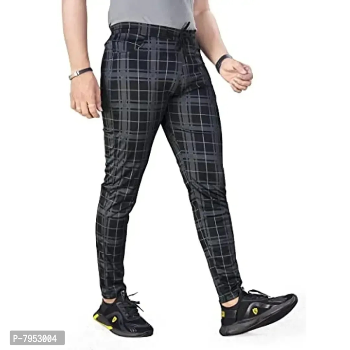 Diruno Men's Lycra Printed Checkered Track Pants uploaded by wholsale market on 2/12/2023