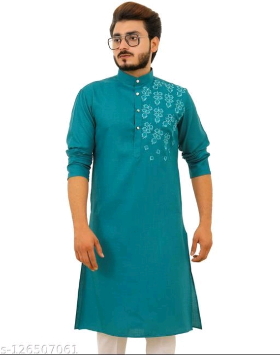 Post image Elegant Men Kurtas
Fabric: Cotton
Sleeve Length: Long Sleeves
Pattern: Embroidered
Combo of: Single

WhatsApp 7769002553

Sizes: 
S (Chest Size: 36 in, Length Size: 40 in, Waist Size: 38 in) 
M (Chest Size: 38 in, Length Size: 41 in, Waist Size: 40 in) 
L (Chest Size: 40 in, Length Size: 42 in, Waist Size: 42 in) 
XL (Chest Size: 42 in, Length Size: 43 in, Waist Size: 44 in) 
XXL (Chest Size: 44 in, Length Size: 44 in, Waist Size: 46 in)