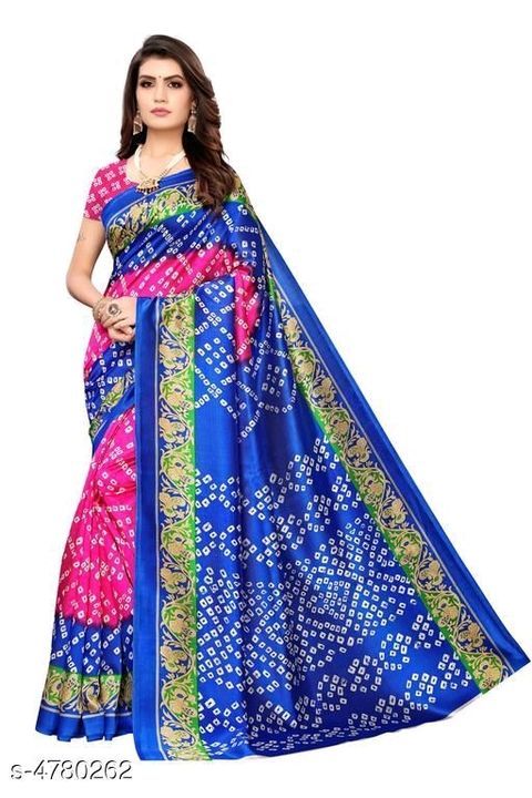 Art silk saree with blouse uploaded by business on 2/20/2021