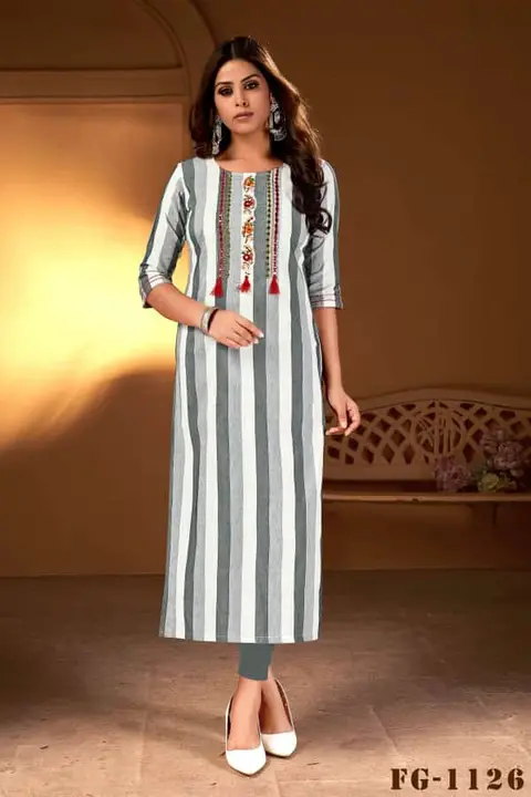 Pure cotton Lining ,Weaving and zari Kurtis  uploaded by Shree Fashion Hub on 2/12/2023