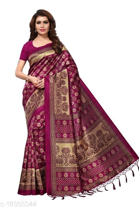 Solid printed Mysore silk saree uploaded by business on 2/20/2021