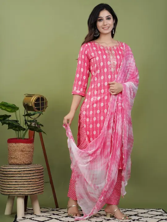 Cotton 3 pieces suits, size -38 to 44 uploaded by Siddh enterprise on 2/12/2023