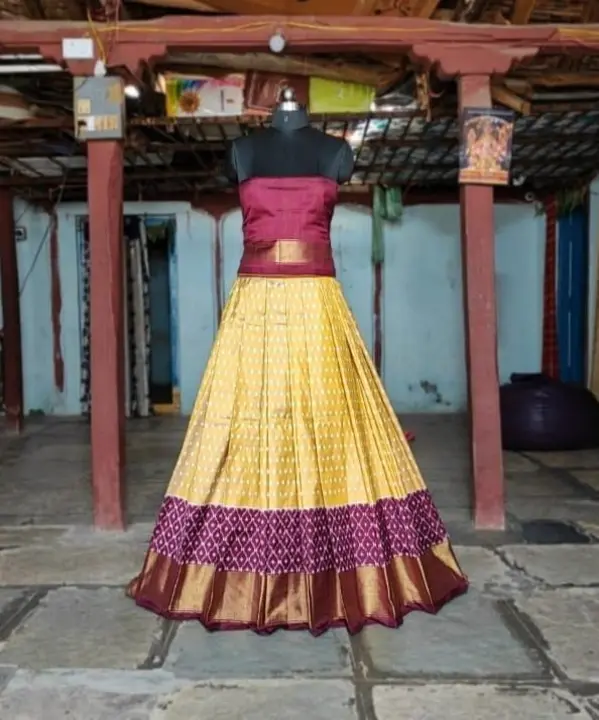 Pochampally ikkath Patola free size lehanghas  uploaded by Pochampally ikkath silk sarees on 2/12/2023