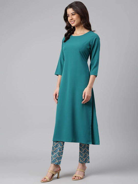 Aadia Designer Kurti and Pant Set uploaded by business on 2/12/2023