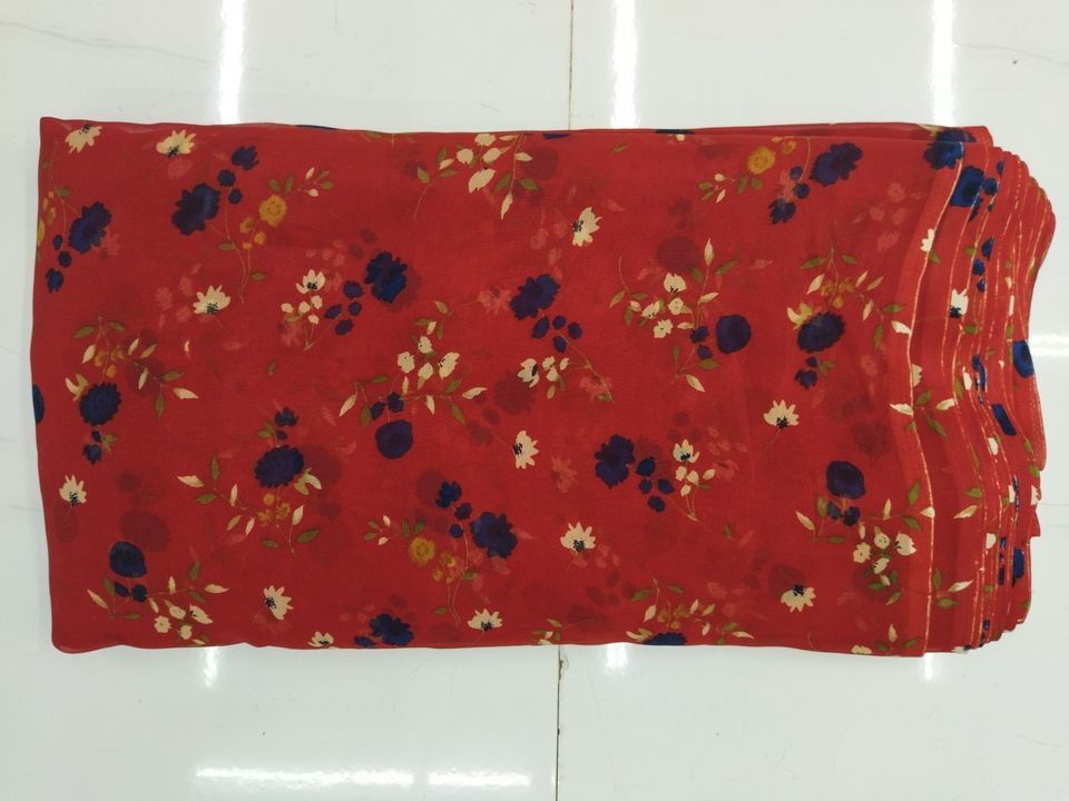 Georgette with mill print fabric uploaded by Sartaj fabric on 2/20/2021