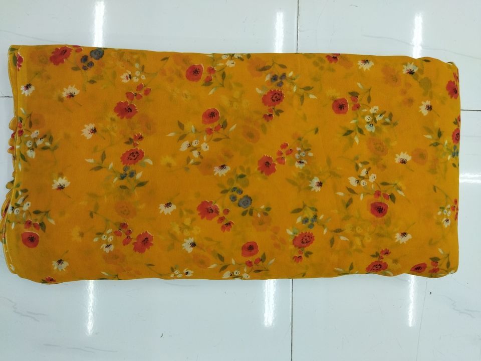 Georgette with mill print fabric uploaded by Sartaj fabric on 2/20/2021