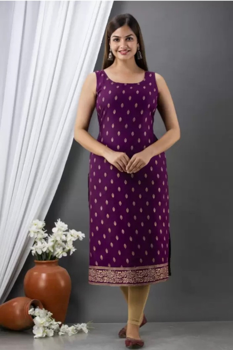 Straight sleeveless kurti  uploaded by Laxmi textile on 2/12/2023