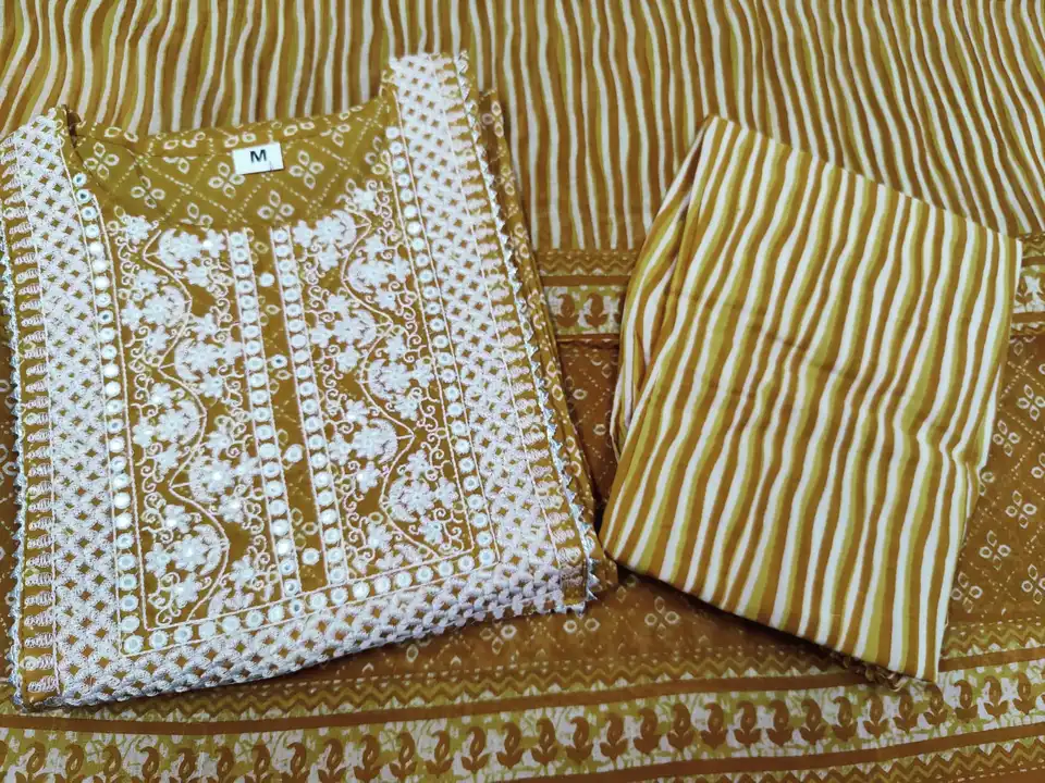 Pure cotton kurta pant and dupatta set  uploaded by Aleexa Outlet on 2/12/2023