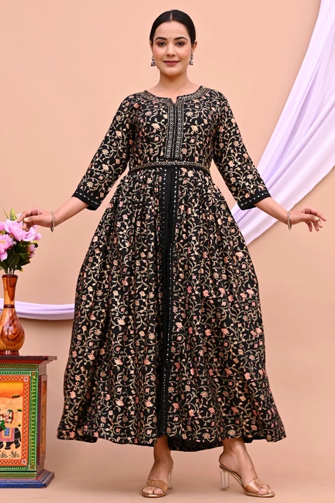 Beautiful Anarkali kurti with front silt in reyon fabric* uploaded by FASHION MART on 2/12/2023