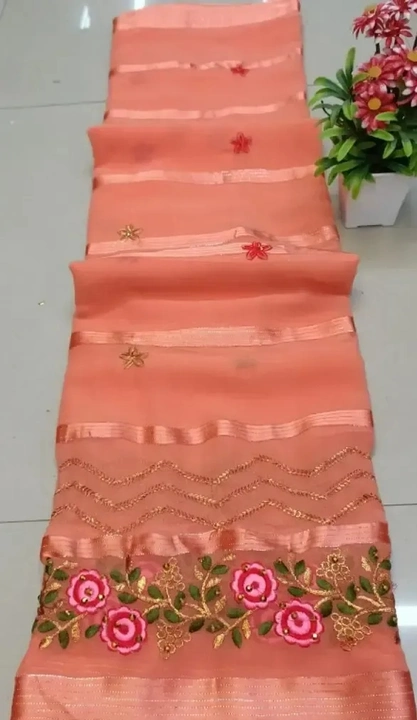 Chiffon Zari Embroidered Sarees with Blouse Piece

 Fabric:  Chiffon

 Type:  Saree with Blouse piec uploaded by UTTAM CREATION on 2/12/2023