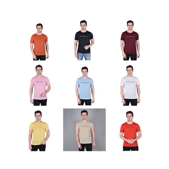 Mens round neck T-SHIRT s 2XL all size in stock 12 pcs same size different colors  uploaded by business on 2/12/2023