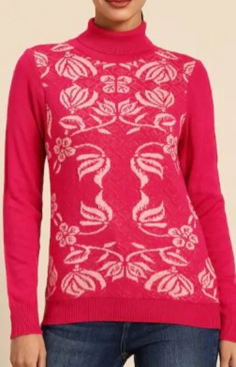 Women turtle neck pink sweater uploaded by Hayat Paradise on 2/12/2023