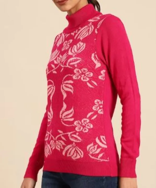 Women turtle neck pink sweater uploaded by Hayat Paradise on 2/12/2023