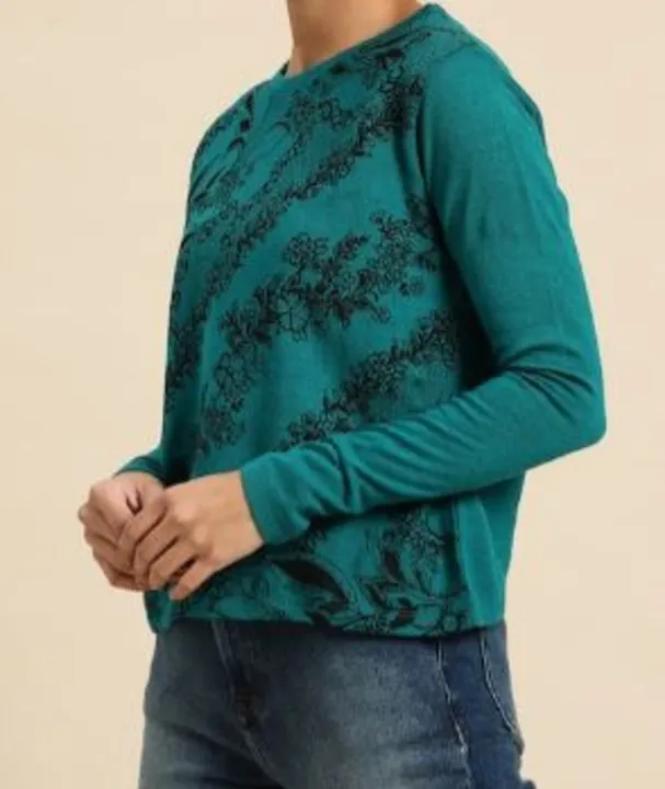 Women teal green sweater uploaded by Hayat Paradise on 5/30/2024