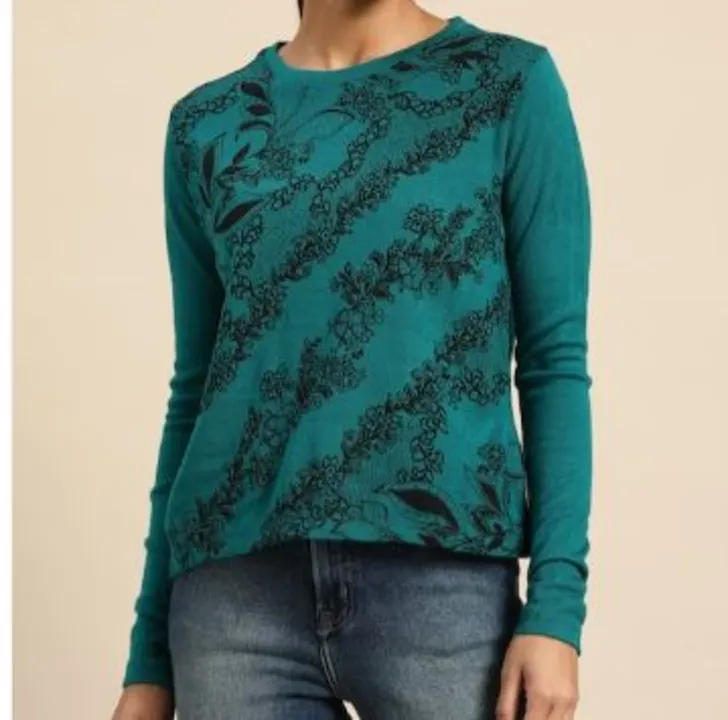 Women teal green sweater uploaded by Hayat Paradise on 2/12/2023