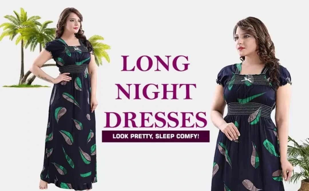 WOMEN PRINTED NIGHT GOWN  uploaded by Gudda collection  on 5/9/2024