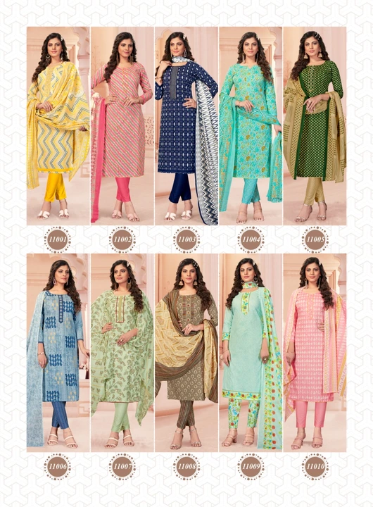 kavya Pure cotton dress material  uploaded by S R FASHION on 2/12/2023