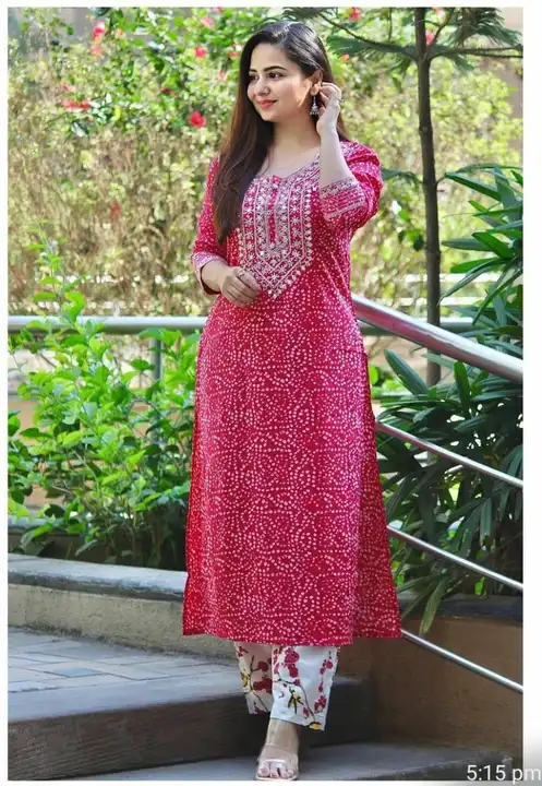 Party Wear Dress with All Over Embroidery Work  Detailing Hand Work On Yoke with Printed pant Fab uploaded by JAIPURI FASHION HUB on 5/29/2024