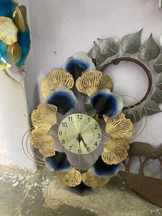 Decorative metal wall clock 40x26 inch uploaded by business on 2/12/2023