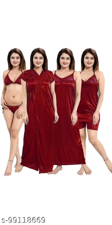 Catalog Name:*Trendy Alluring Women Nightdresses*
Fabric: Satin
Sleeve Length: Shoulder Strap
Patter uploaded by business on 2/12/2023