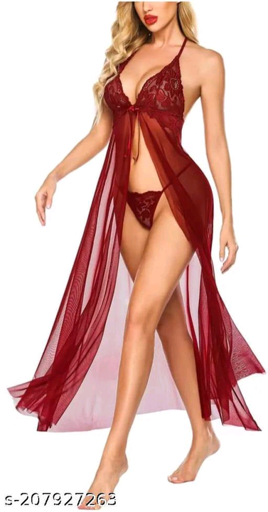 Catalog Name:*Inaaya Stylish Women Nightdresses*
Fabric: Net
Sleeve Length: Shoulder Strap
Pattern:  uploaded by business on 2/12/2023