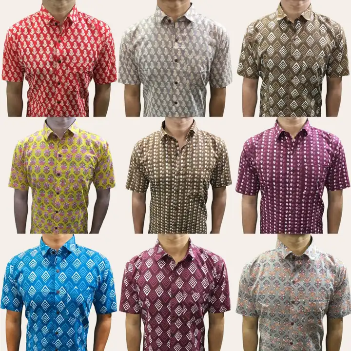 Showroom Quality Sanganeri Printed Half Sleeves Shirts  uploaded by Hindustan Trading Company on 2/13/2023