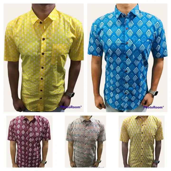 Showroom Quality Sanganeri Printed Half Sleeves Shirts  uploaded by Hindustan Trading Company on 2/13/2023