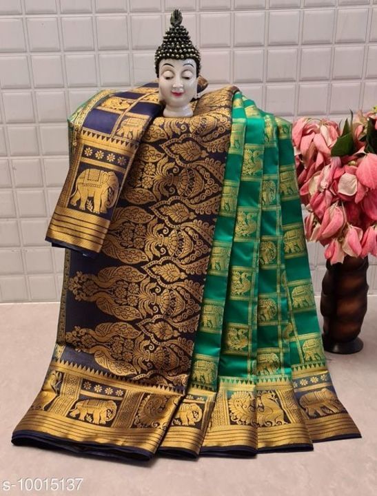 Kanjivaram silk saree uploaded by Fashion world on 2/20/2021