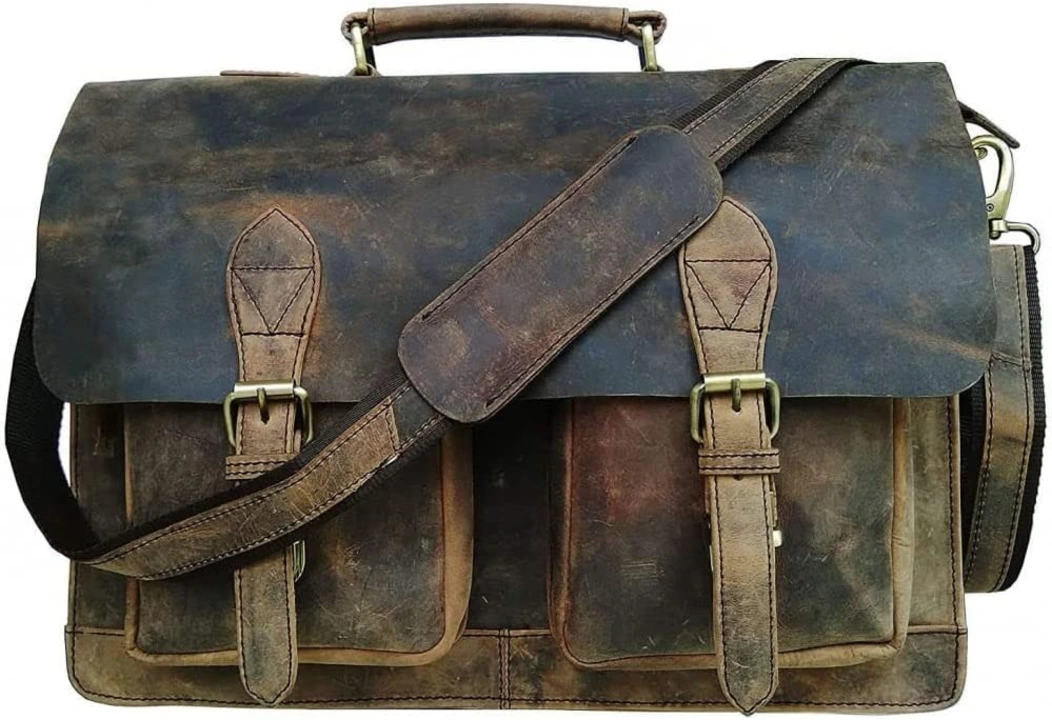 Leather messenger bag uploaded by KHUSHI ASSOCIATES on 2/13/2023