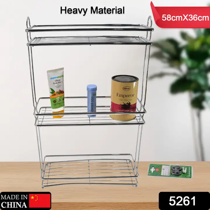 5261 STAND SPICE RACK, KITCHEN COUNTERTOP ORGANIZER HOLDER FOR SPICE JAR, OIL CAN BOTTLE & MULTIUSE  uploaded by DeoDap on 2/13/2023