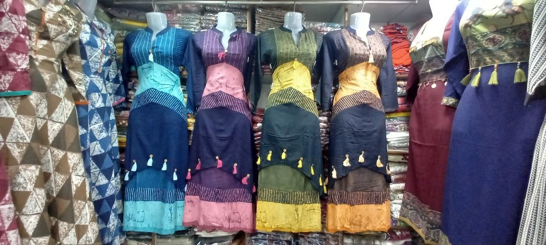 Two layer kurties with neck hand work  uploaded by Amit textiles  on 2/20/2021
