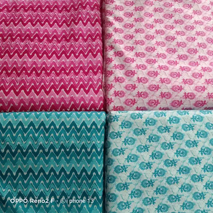 All cotton prosing jaipuri sanganeri Bagru print 3 pic and 2 pic fabric available  uploaded by Shree ram fabric on 2/13/2023
