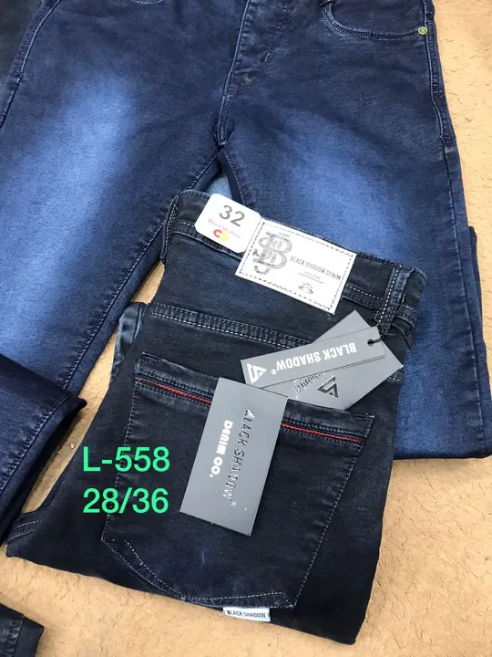Black shadow jeans 
Lot no 566
Saize 36/40
Colur 6
Price 510/₹
Lenght 42
Cotton by cotton slub 



 uploaded by VishnuPriya Enterprises on 2/13/2023