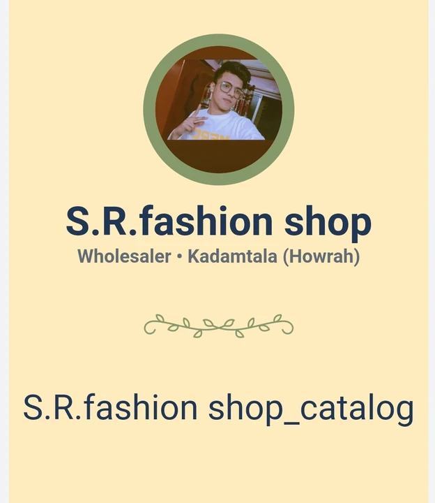 Visiting card store images of S.R.fashion shop
