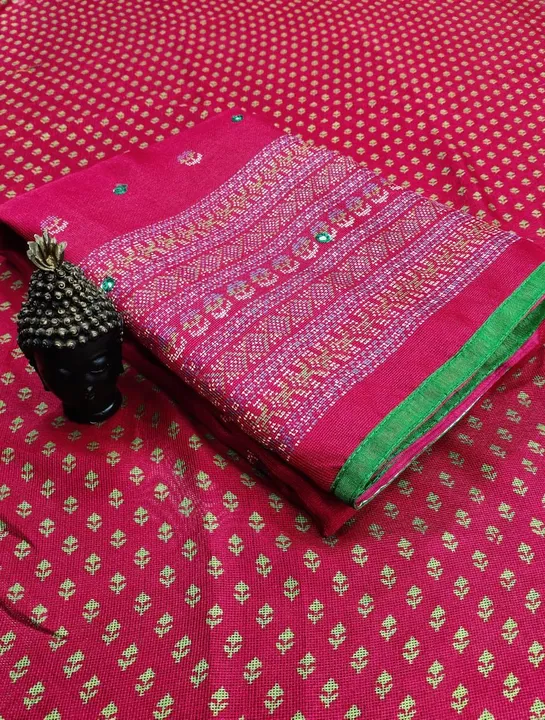 Linen jute silk saree uploaded by Beluga Inventory on 2/13/2023