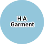 Business logo of H a garment
