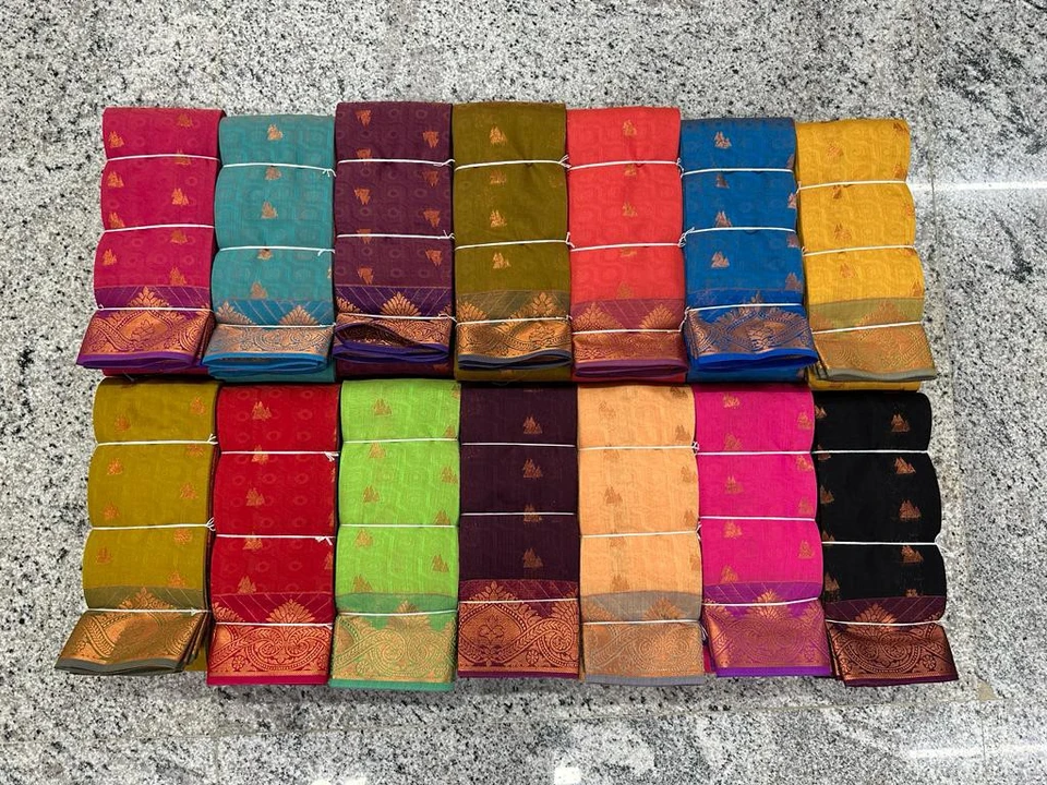 Cotton copper sarees  uploaded by Mataji Sarees on 5/28/2024