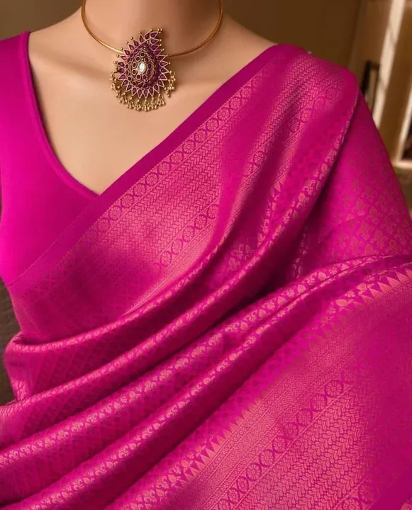 Product image with price: Rs. 549, ID: soft-litchi-silk-saree-7e3dff17