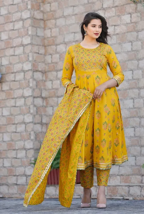 Anarkali kurti with duptta and pant  uploaded by FASHION MART on 2/13/2023