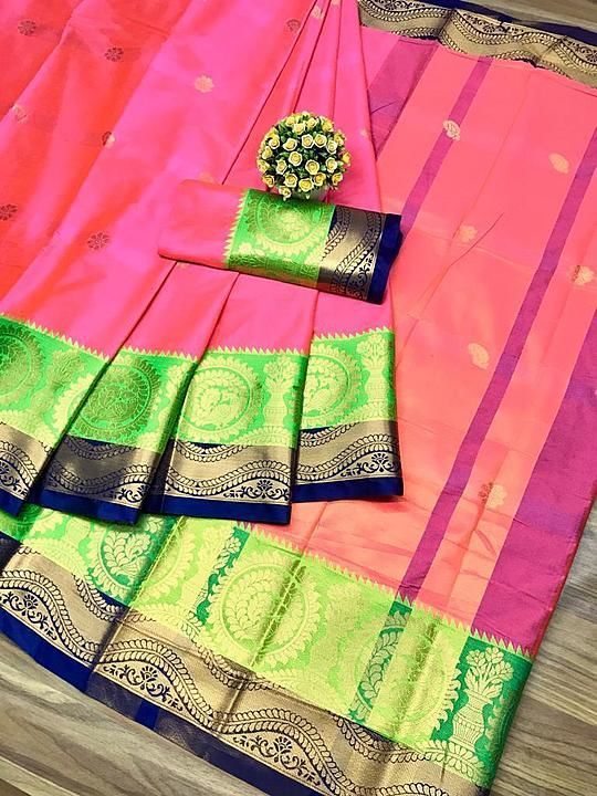 Designer Soft Weaving Silk Saree uploaded by business on 7/7/2020