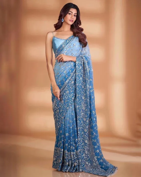 Designer Party Wear saree uploaded by Shree Maa Creation. on 2/13/2023