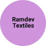 Business logo of Ramdev textiles